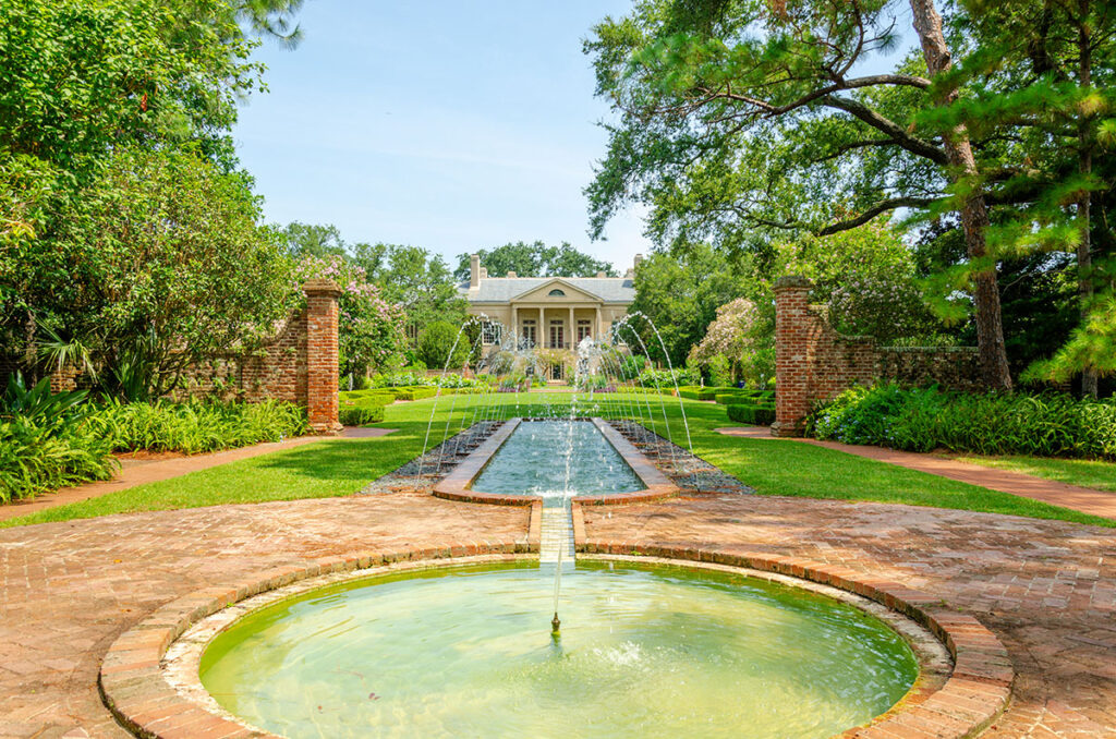 A water feature at Longue Vue gardens in New Orleans