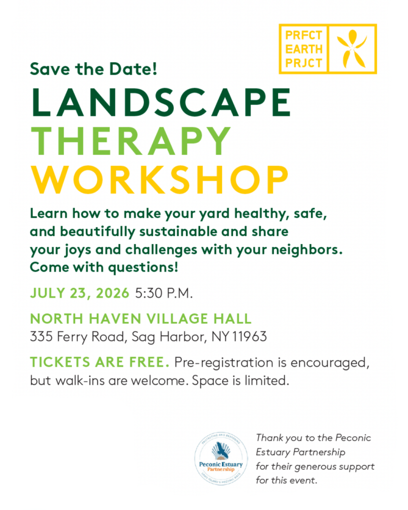 Landscape Therapy Workshop Save the Date for North Haven